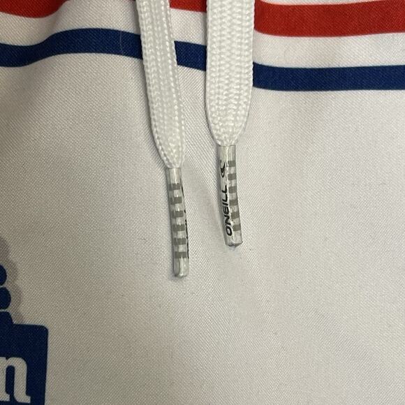 O'neill x Pabst Blue Ribbon Swim Trunk Mens 29‎ White Drawstring Waist Pockets - Picture 9 of 15